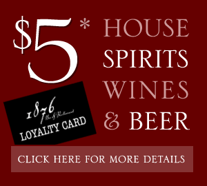 $5 House spirits, wines and beer